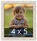 4x5 Refined White Picture Frame - UV Acrylic, Foam Board Backing, Hanging Hardware
